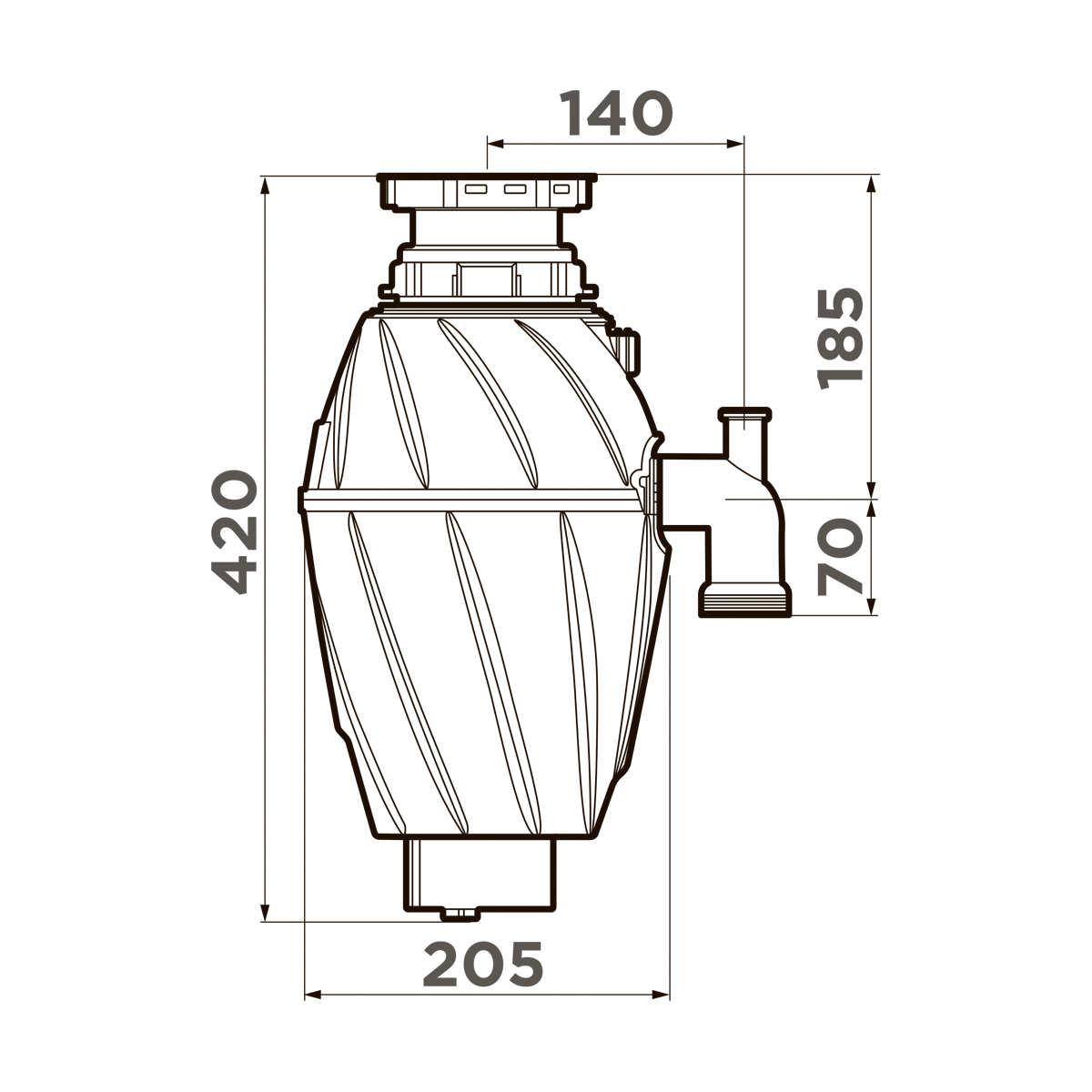 картинка Измельчитель пищевых отходов Omoikiri Nagare 1000 