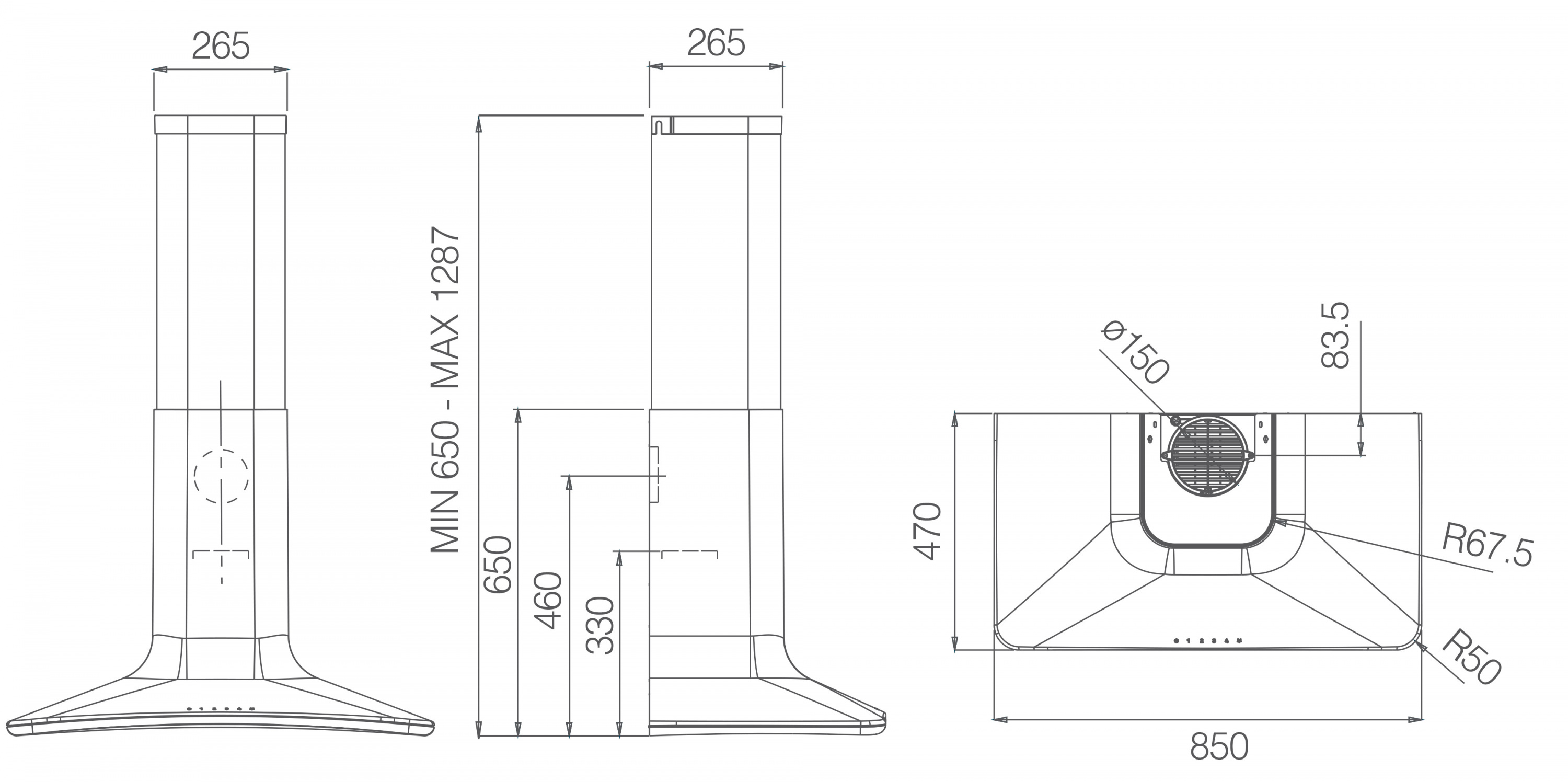 картинка Кухонная вытяжка Elica SWEET SAGE/A/85 +CAM 