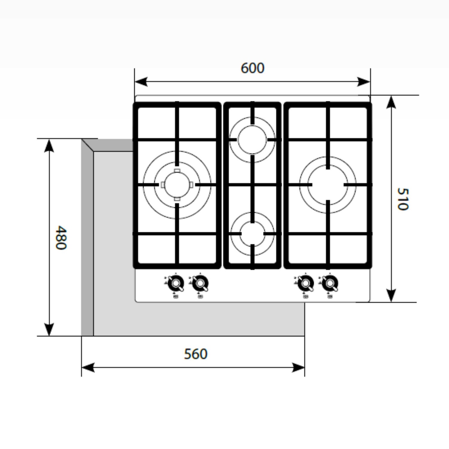 картинка Варочная панель Lex GVG 643C BL  картинка Варочная панель Lex GVG 643C BL