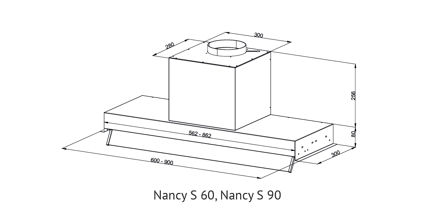 картинка Кухонная вытяжка Kuppersberg NANCY S 60 BLACK  картинка Кухонная вытяжка Kuppersberg NANCY S 60 BLACK