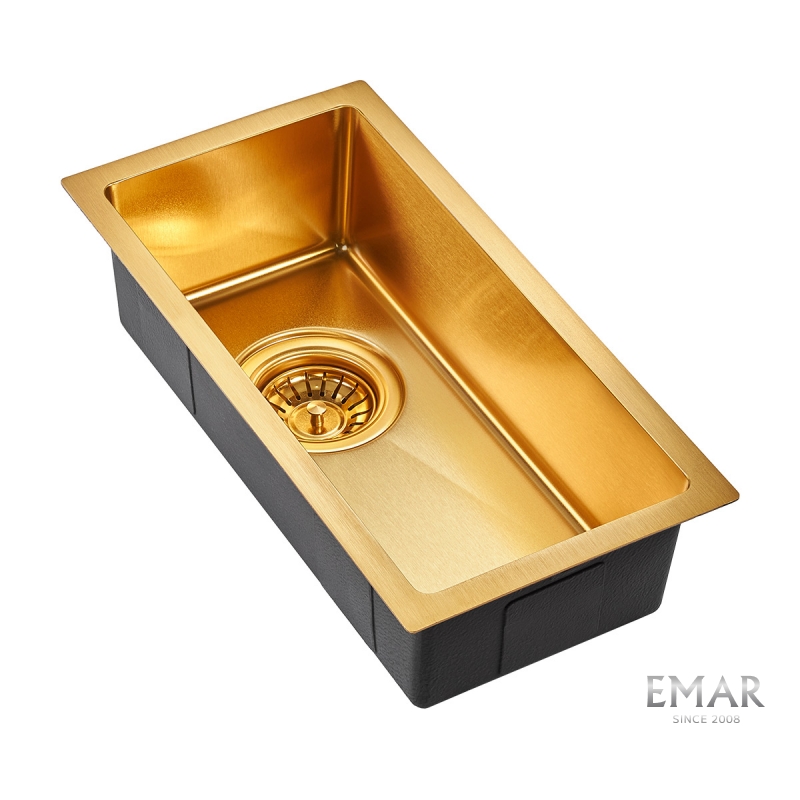 картинка Мойка для кухни Emar EMB-126А PVD Nano Golden  картинка Мойка для кухни Emar EMB-126А PVD Nano Golden