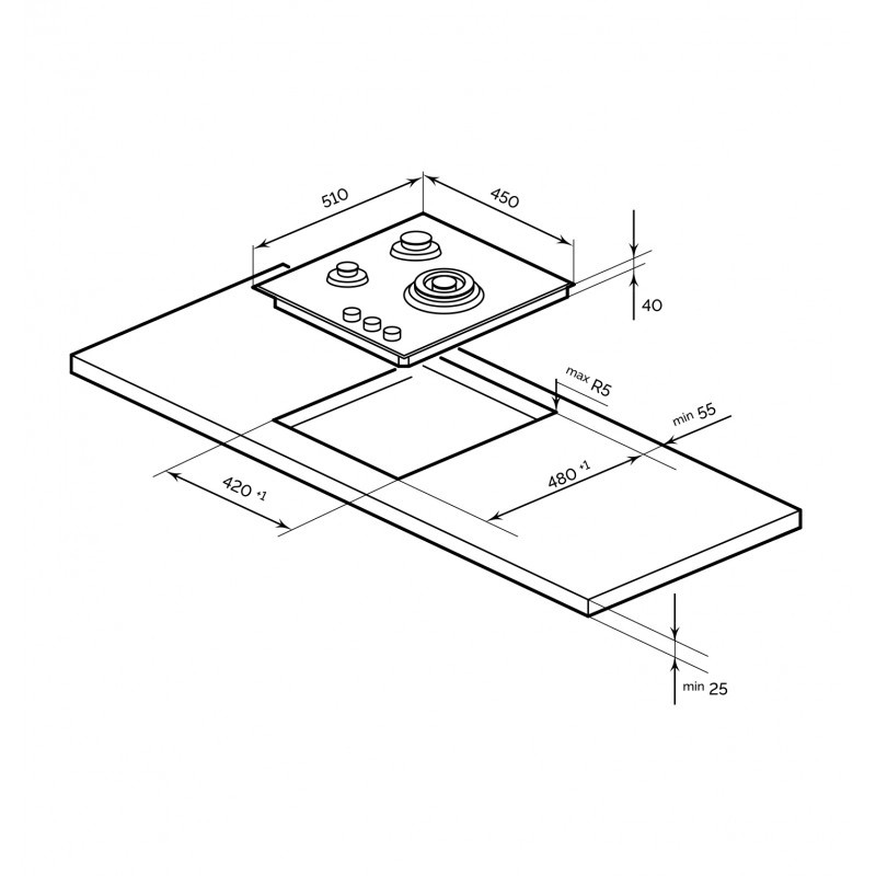 картинка Варочная панель Lex GVG 431 WH 