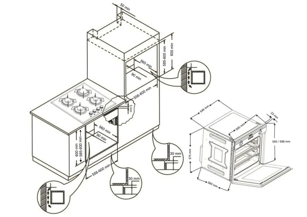 картинка Электрический духовой шкаф Vard VOE444I черный 