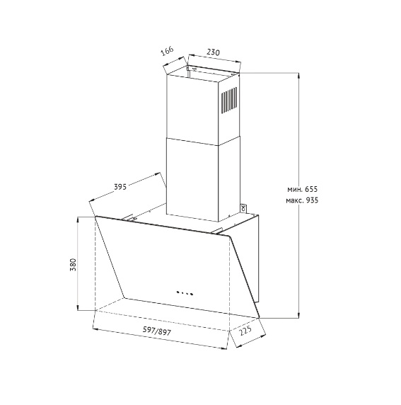 картинка Кухонная вытяжка Kuppersberg F 605 W  картинка Кухонная вытяжка Kuppersberg F 605 W