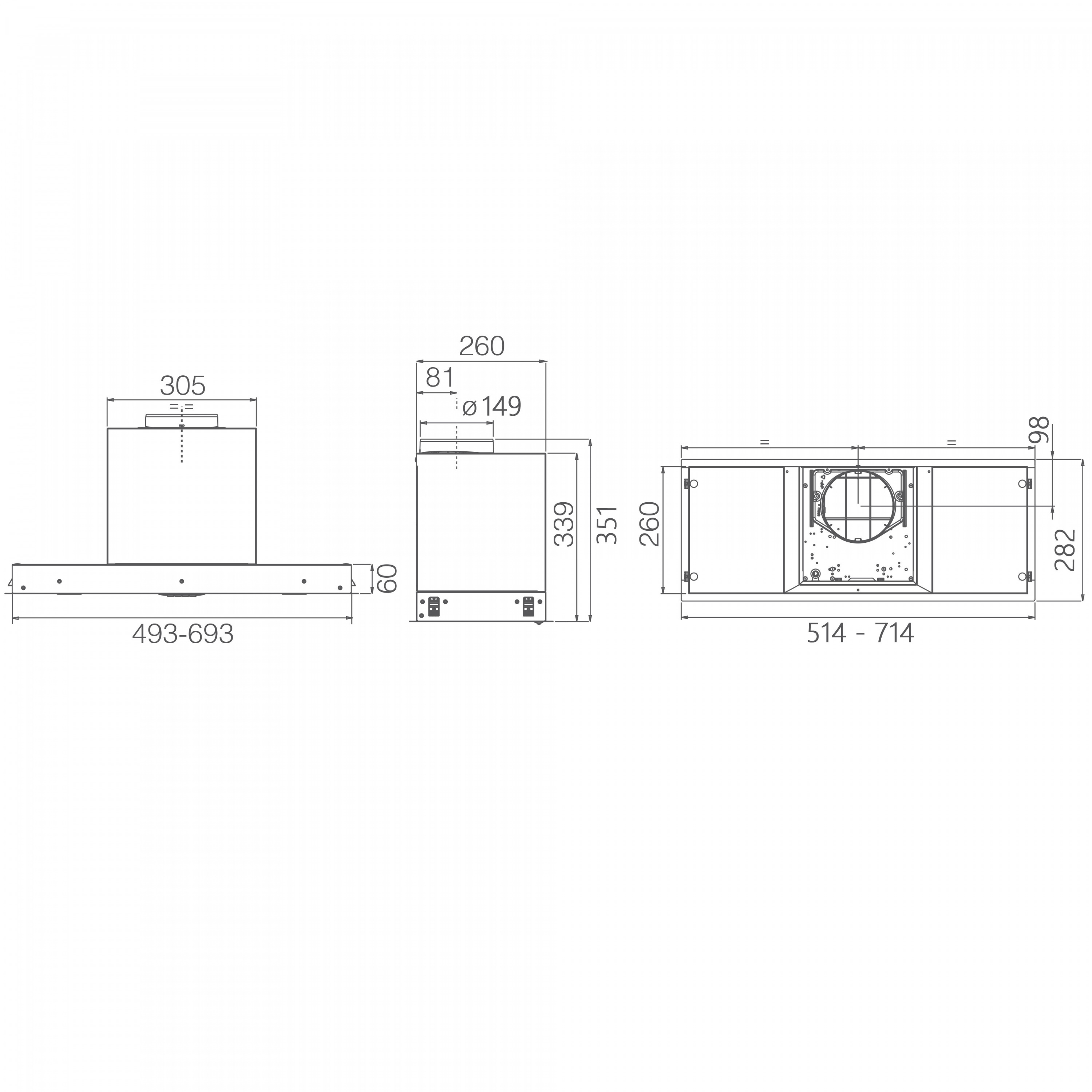 картинка Кухонная вытяжка Elica HIDDEN ADV PLUS @ IX/A/72 