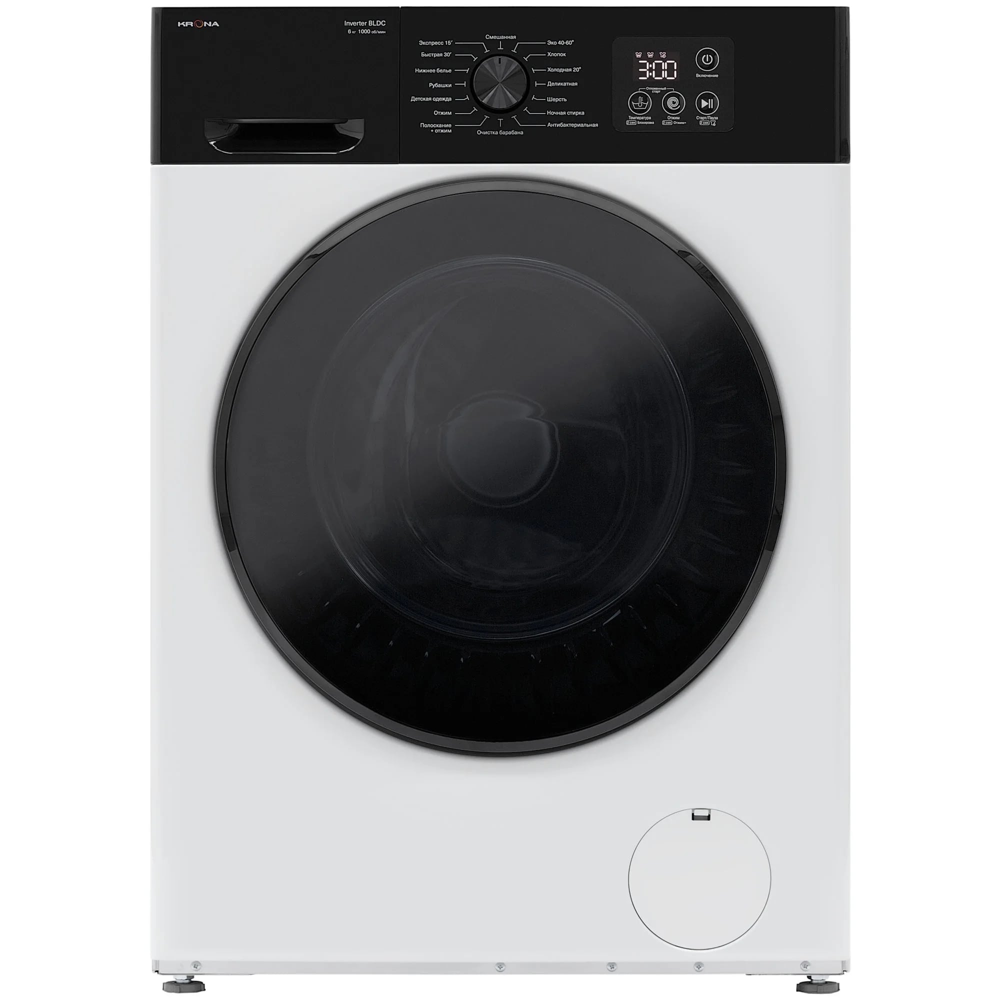 картинка Стиральная машина Krona RHENE WHITE 1000 6K WM  картинка Стиральная машина Krona RHENE WHITE 1000 6K WM