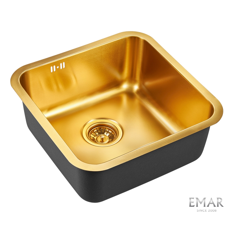 картинка Мойка для кухни Emar EMB-127А PVD Nano Golden  картинка Мойка для кухни Emar EMB-127А PVD Nano Golden