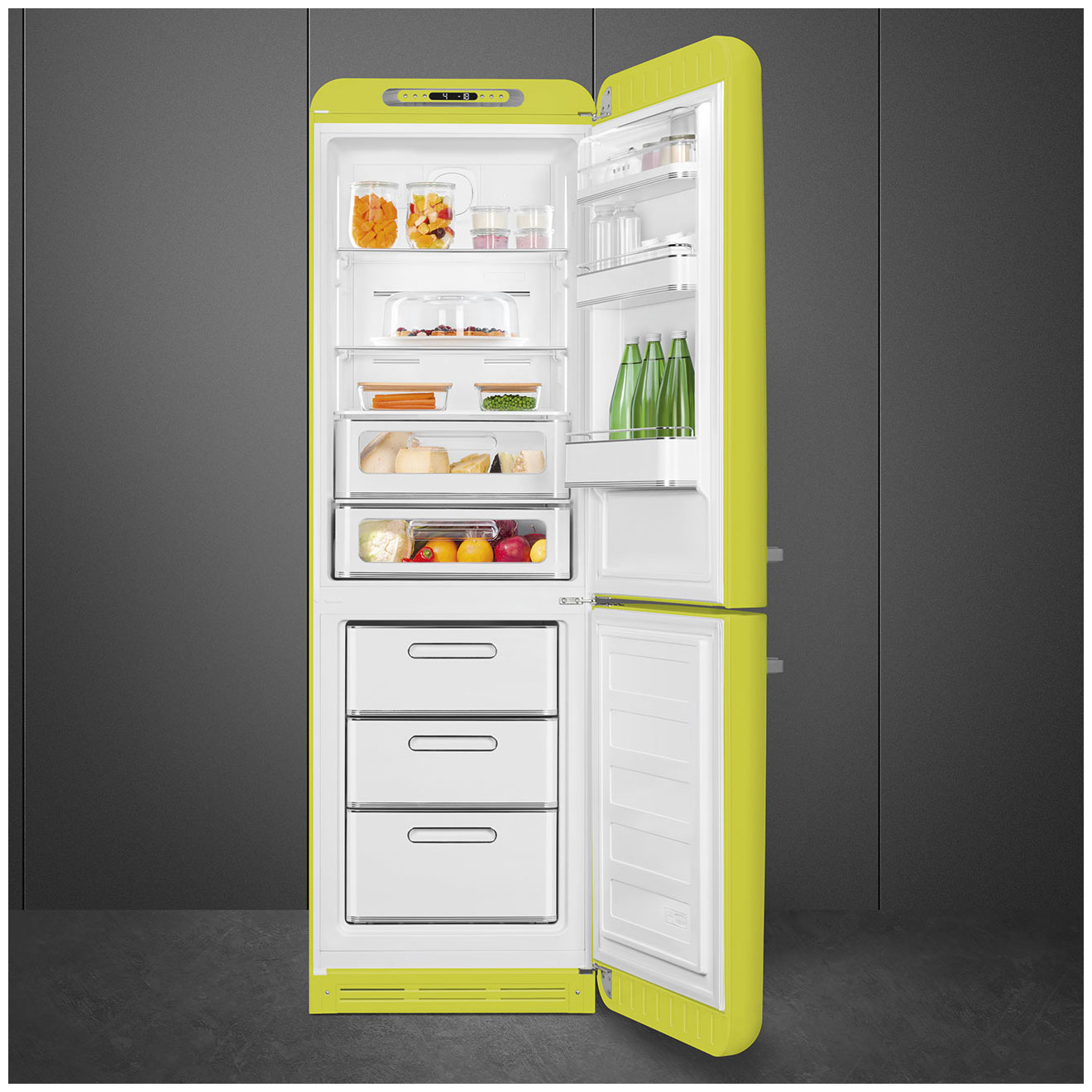 картинка Отдельностоящий холодильник Smeg FAB32RLI5 лайм  картинка Отдельностоящий холодильник Smeg FAB32RLI5 лайм
