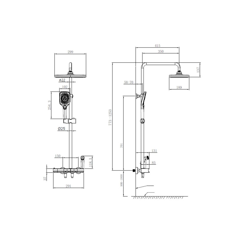 картинка Душевая система Oulin OL-HT-2603 