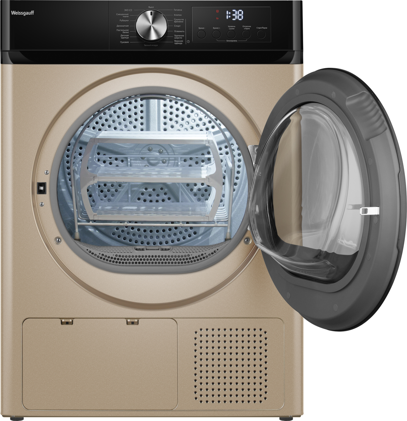 картинка Сушильная машина Weissgauff WD 6010 Heat Pump Champagne 