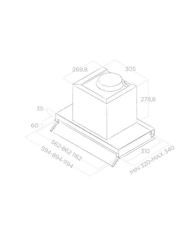 картинка Кухонная вытяжка Elica BOXIN LX/IX/A/120 