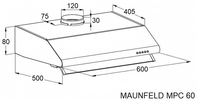 картинка Кухонная вытяжка Maunfeld MPC 60  картинка Кухонная вытяжка Maunfeld MPC 60