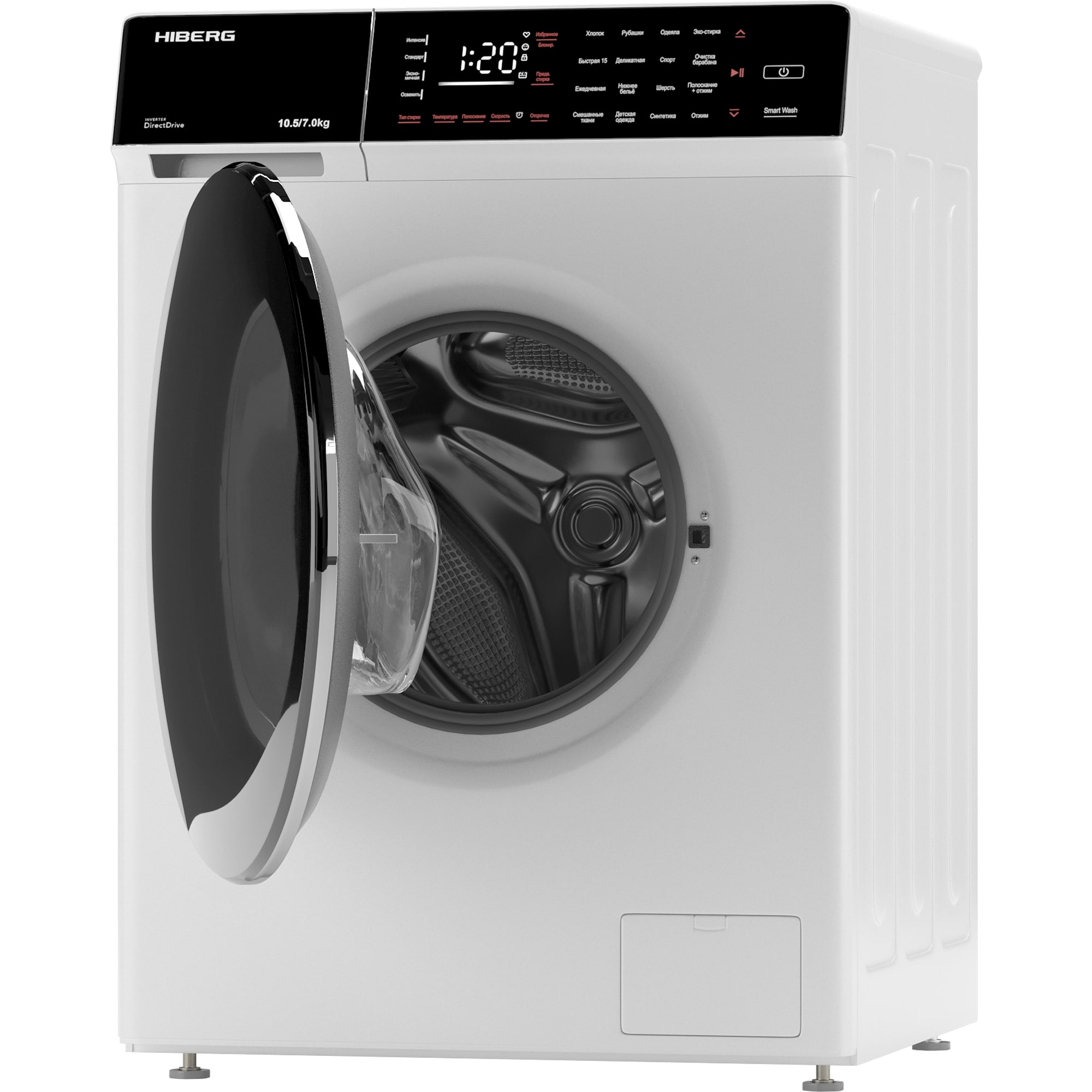 картинка Стиральная машина с сушкой Hiberg I-DDQ9 - 10714 W  картинка Стиральная машина с сушкой Hiberg I-DDQ9 - 10714 W