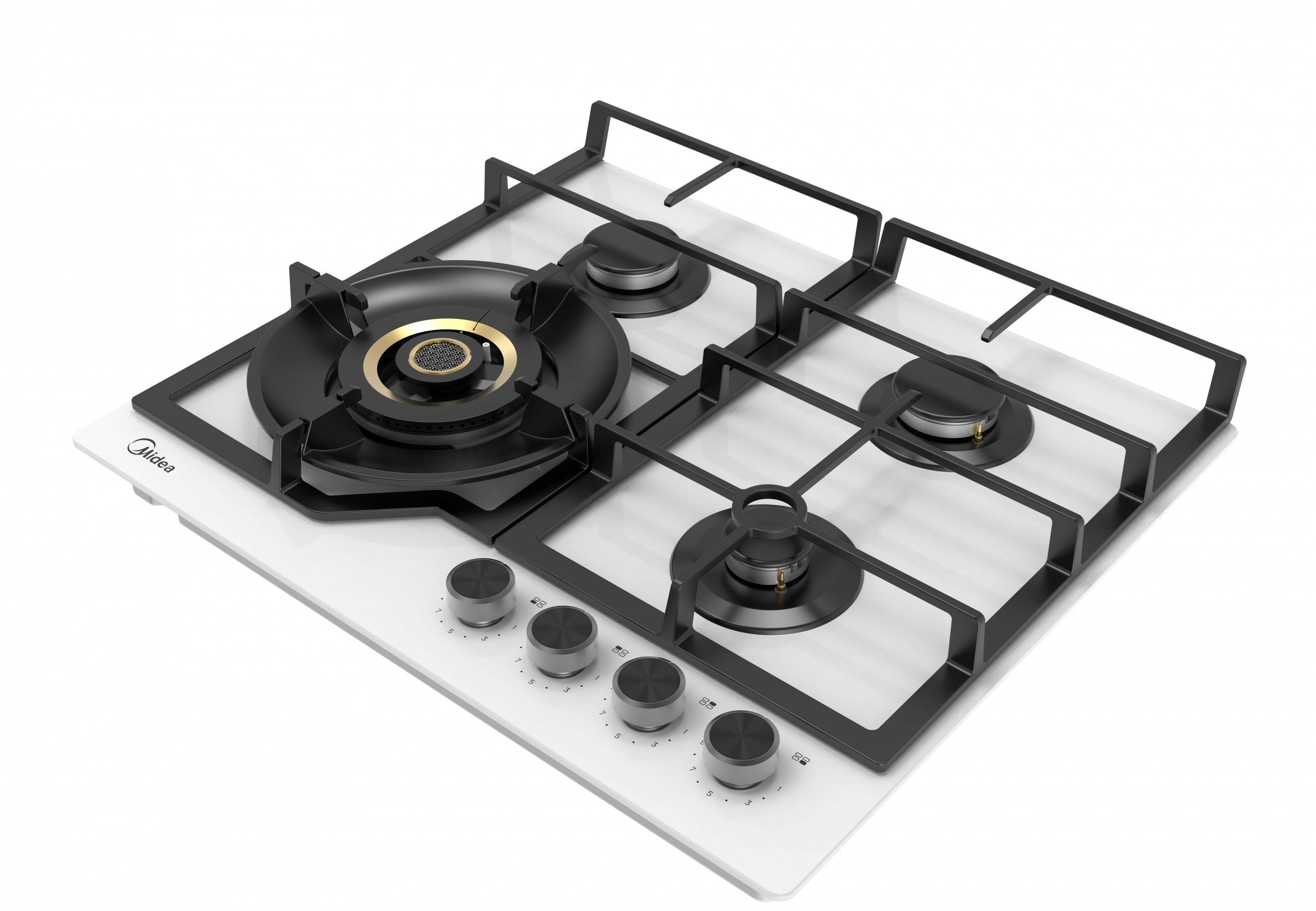 картинка Газовая варочная панель Midea MG697VGW белая 