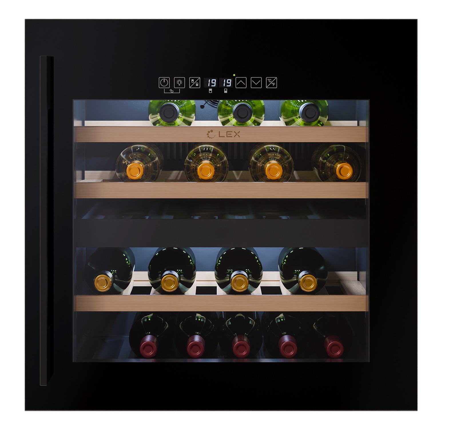 картинка Встраиваемый винный шкаф Lex LWD6036BL dual zone S 
