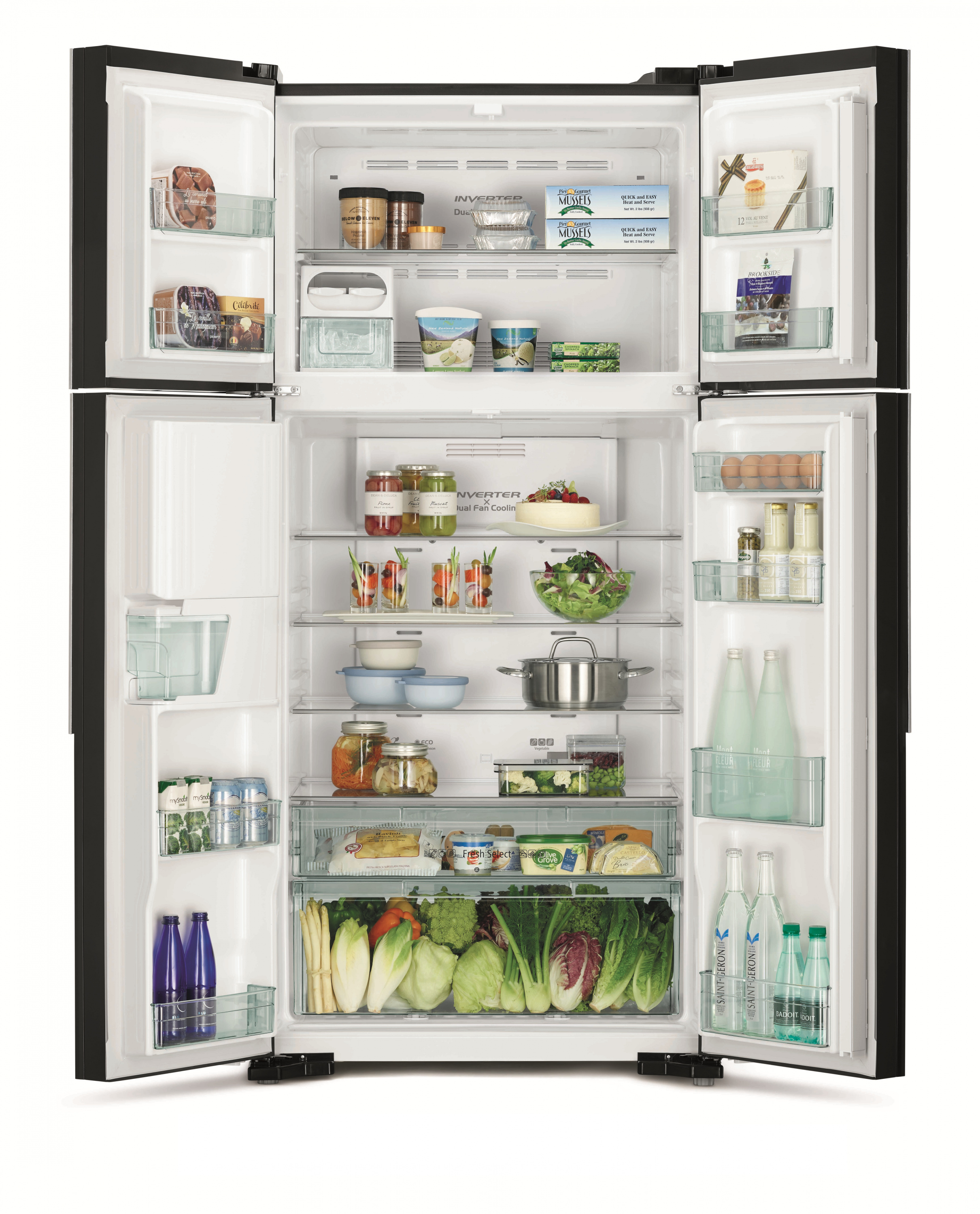 картинка Отдельностоящий холодильник Hitachi R-W 660 PUC7 GBE бежевый 