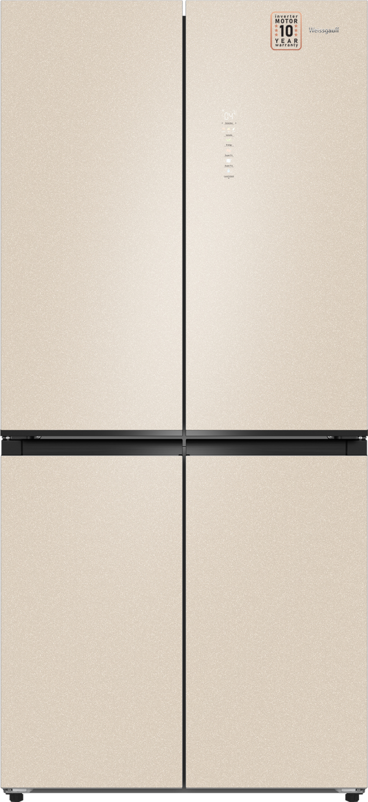 картинка Полувстраиваемый холодильник Weissgauff WCD 450 BEG NoFrost Inverter 