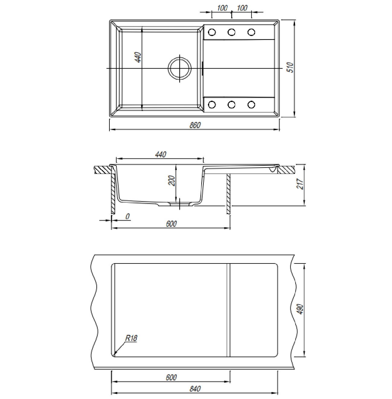 картинка Мойка для кухни Florentina ТОСКАНА 860 