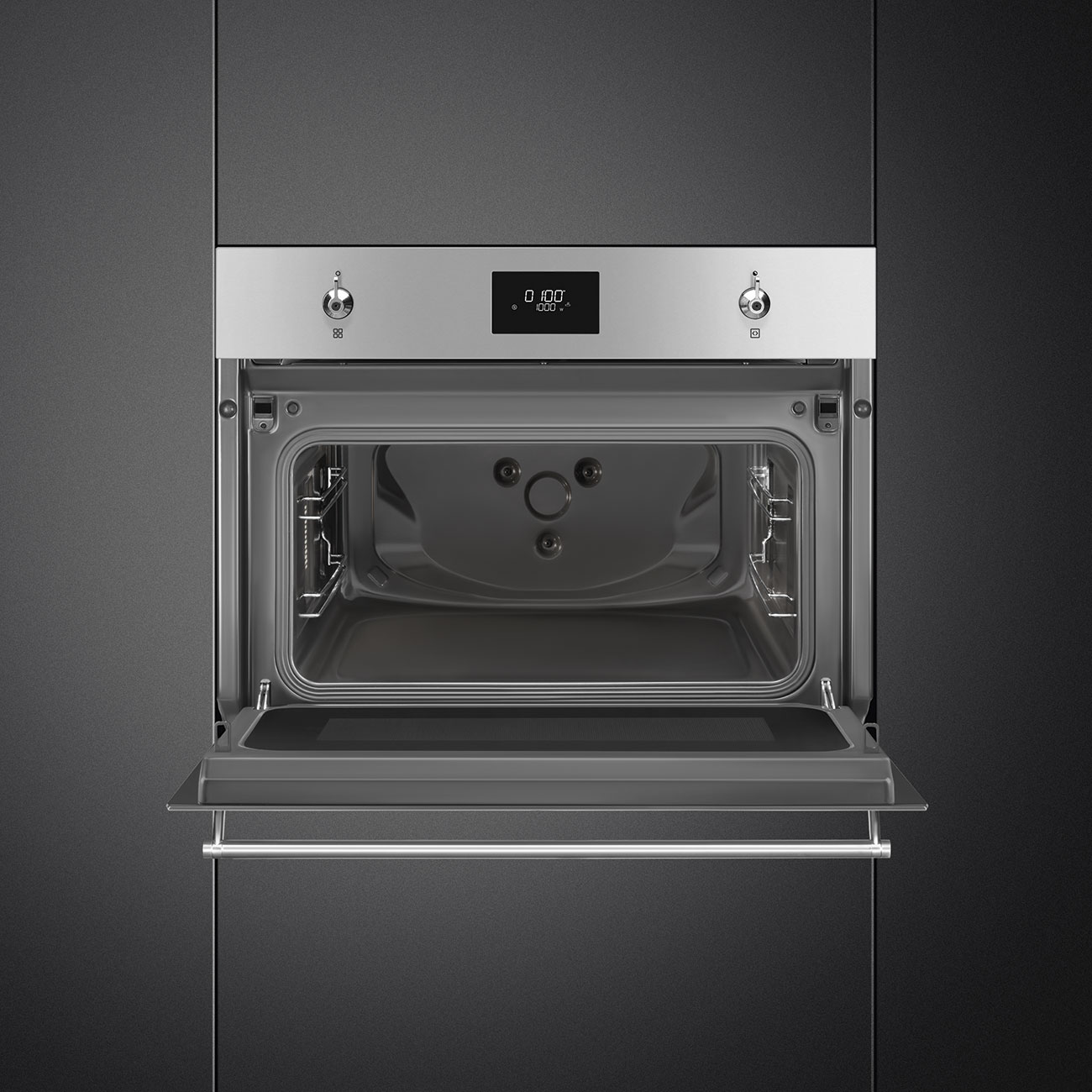 картинка Микроволновая печь Smeg SO4301M0X  картинка Микроволновая печь Smeg SO4301M0X
