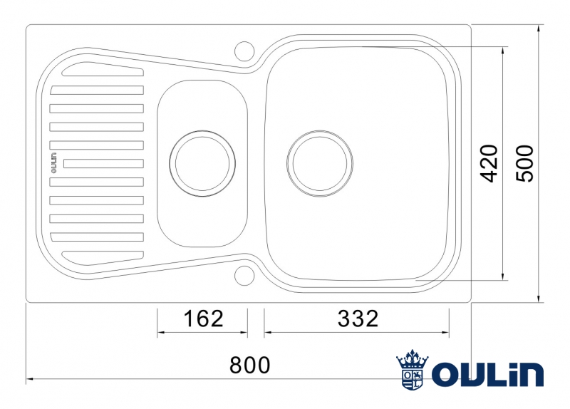 картинка Мойка для кухни Oulin OL-359S 
