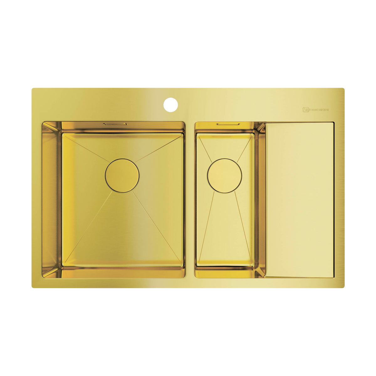 картинка Мойка для кухни Omoikiri Akisame-78-2-LG-L  картинка Мойка для кухни Omoikiri Akisame-78-2-LG-L