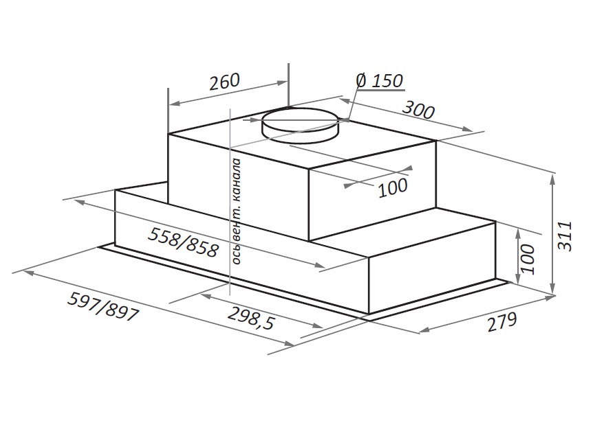 картинка Кухонная вытяжка Maunfeld FANTASY LIGHT 60 WHITE 