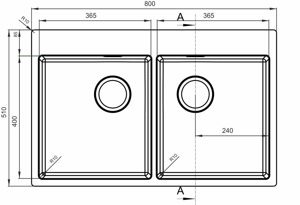 картинка Мойка Florentina ЛОГИКА-НМ 800 