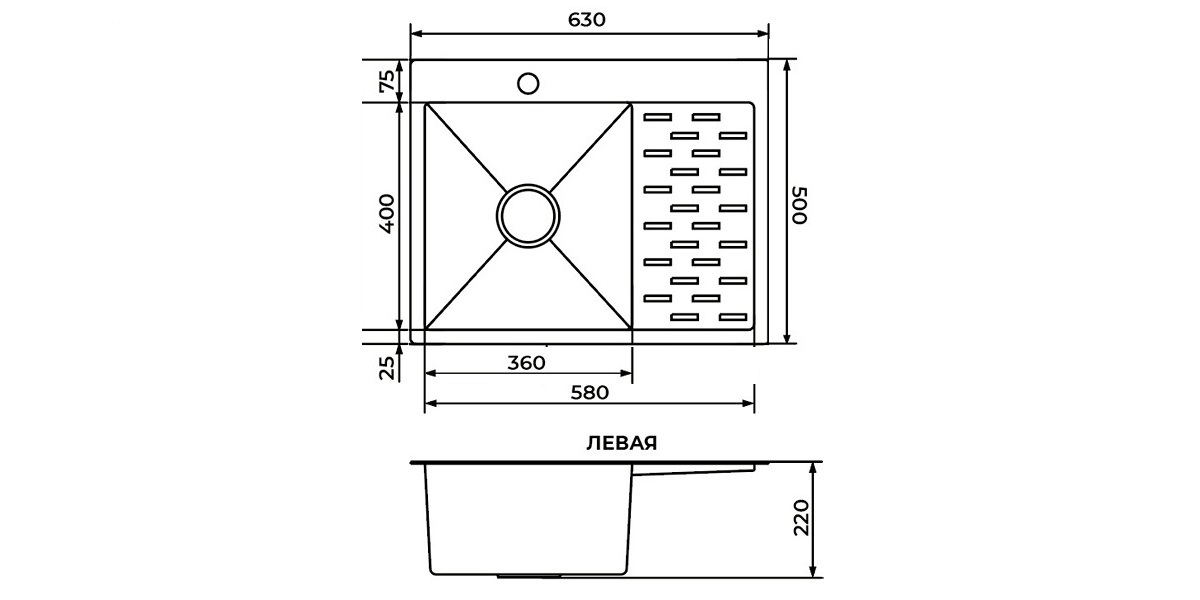 картинка Мойка для кухни Premial 6350 EYRIE SILK grafite 