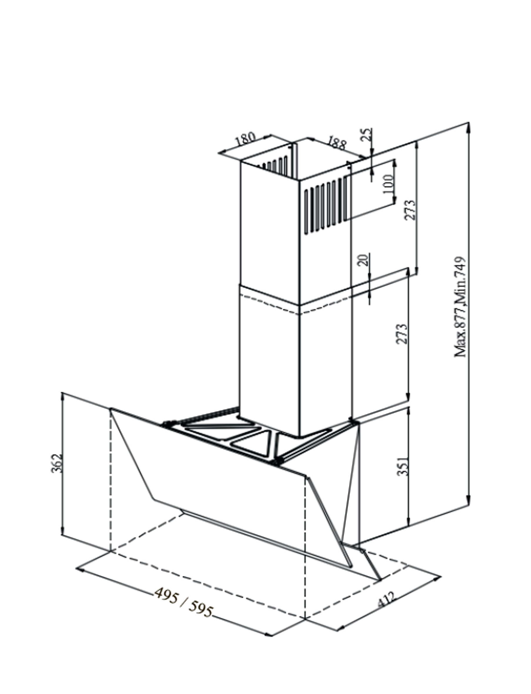 картинка Кухонная вытяжка Monsher STELLA 60 Noir 
