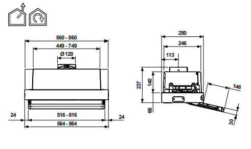 картинка Кухонная вытяжка De Dietrich DHT3922X 