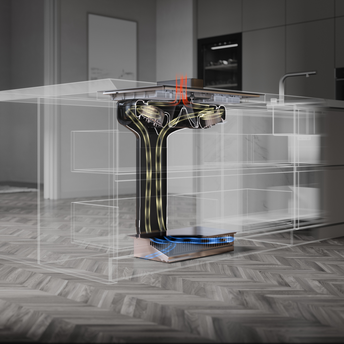 картинка Варочная панель со встроенной вытяжкой Asko HIHD854MM 