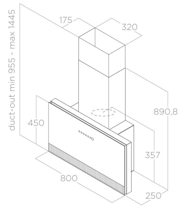 картинка Кухонная вытяжка Elica SUPER PLAT GR/F/80 