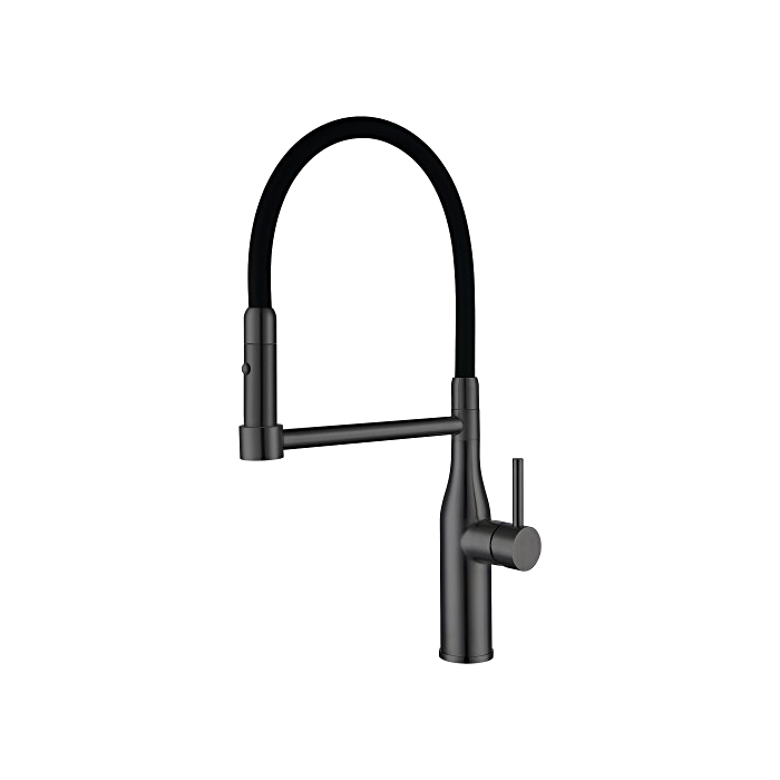 картинка Смеситель Gappo G4398-51 гибкий излив черный/графит  картинка Смеситель Gappo G4398-51 гибкий излив черный/графит