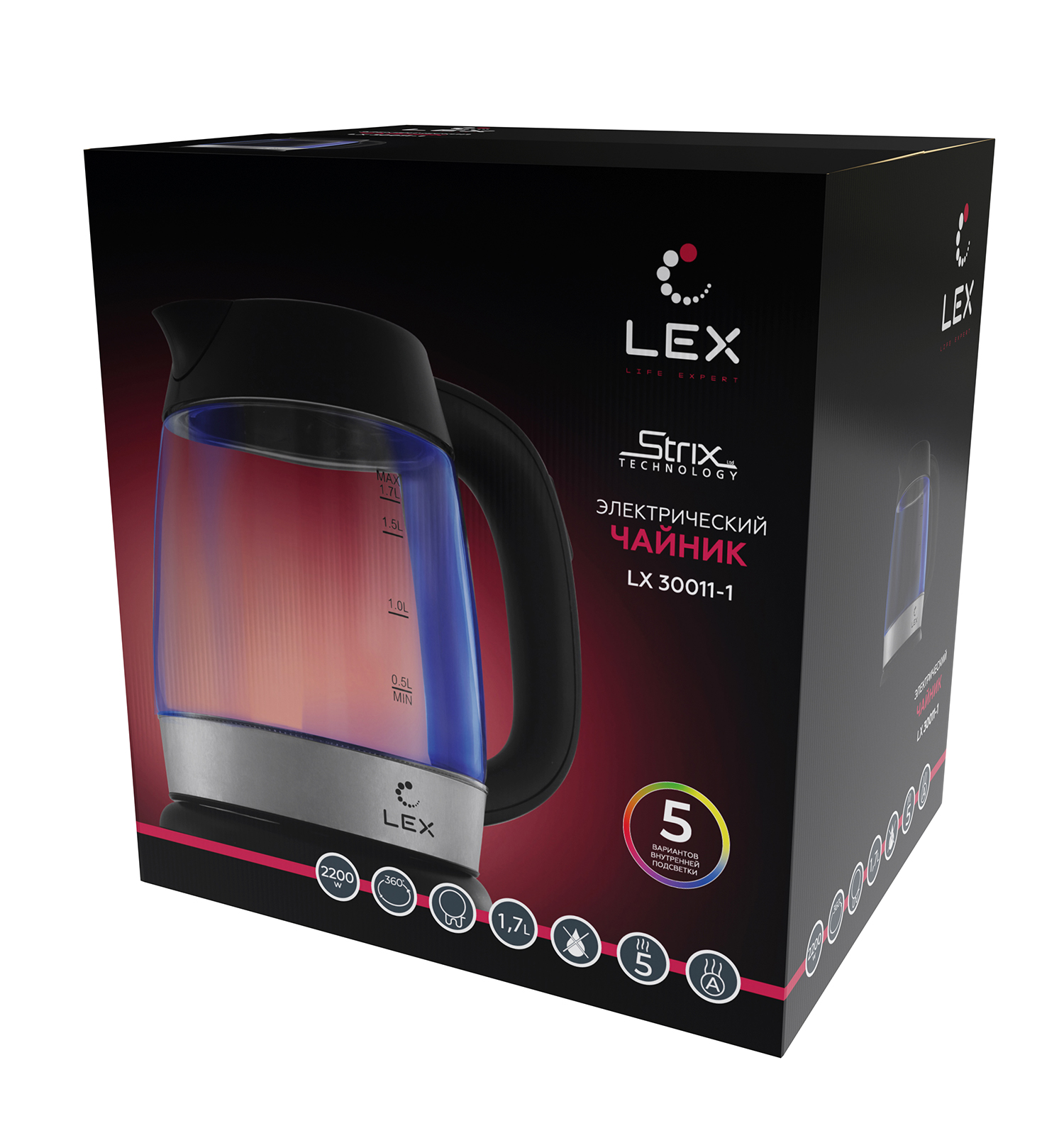 картинка Чайник Lex LX30011-1  картинка Чайник Lex LX30011-1
