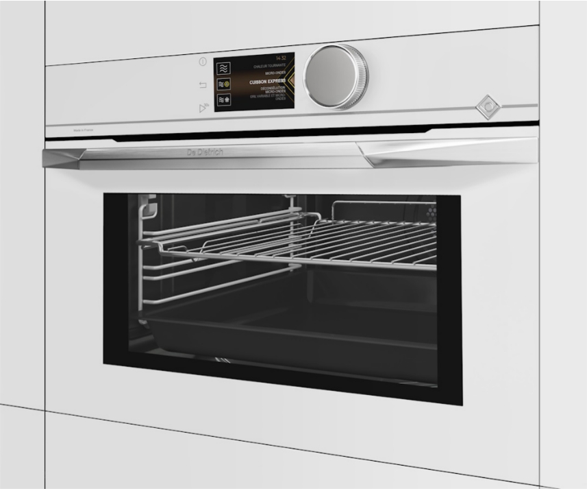 картинка Микроволновая печь De Dietrich DKC4756W Eternal White  картинка Микроволновая печь De Dietrich DKC4756W Eternal White
