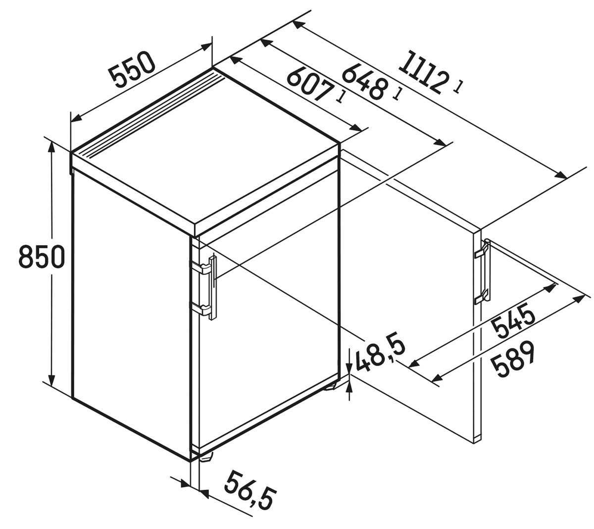 картинка Отдельностоящий холодильник Liebherr Re 1401-20 001 