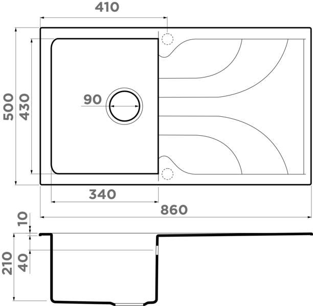 картинка Мойка для кухни Omoikiri YASUGATA-86 
