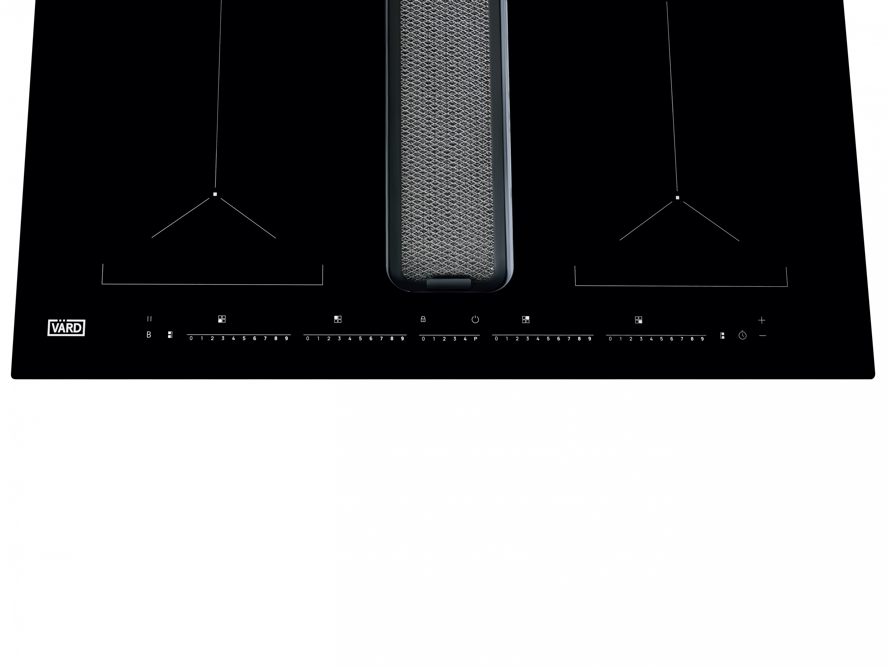 картинка Индукционная варочная панель с вытяжкой Vard VHH8462B 