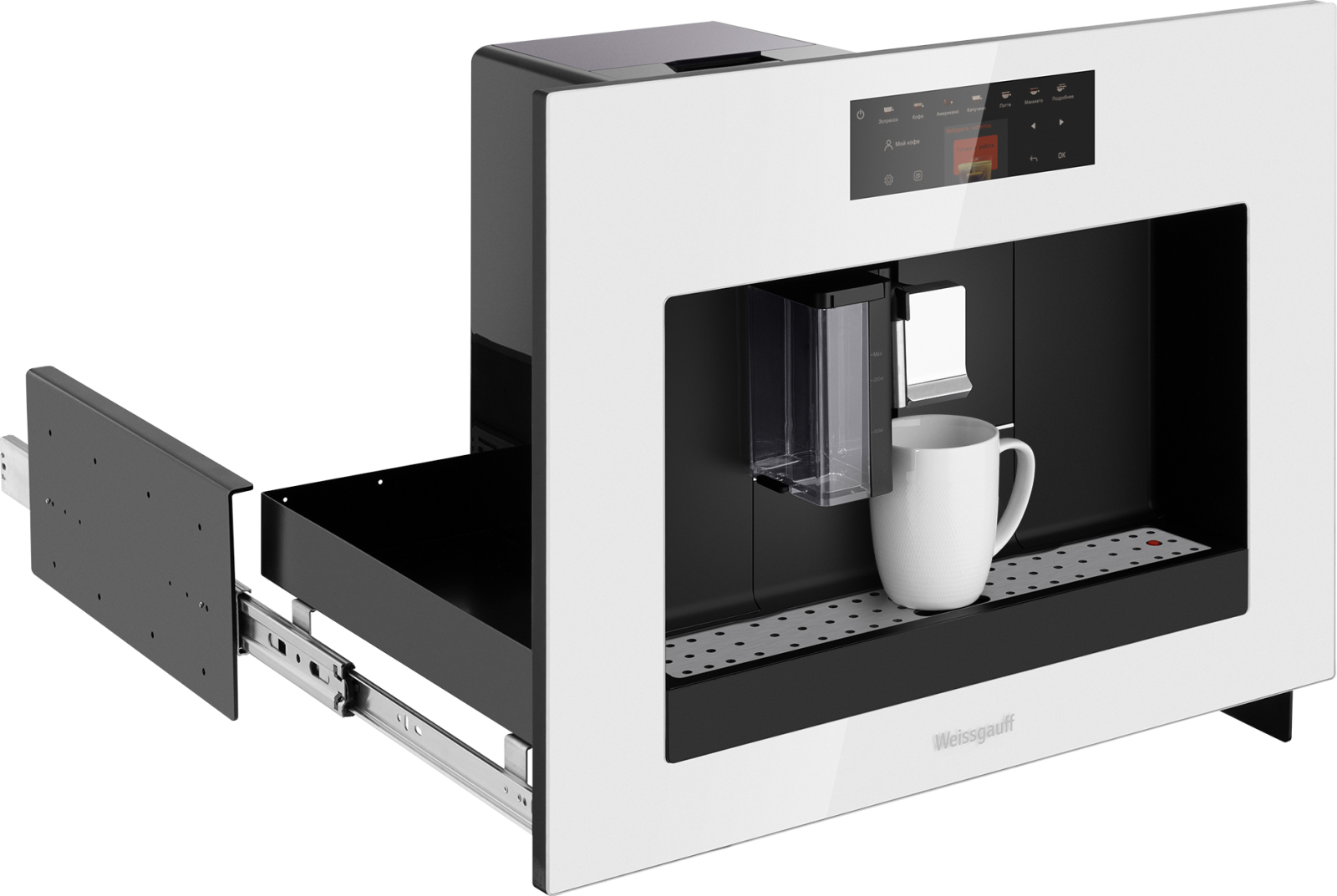 картинка Кофемашина Weissgauff WCMI-572 Touch Cappuccino белая  картинка Кофемашина Weissgauff WCMI-572 Touch Cappuccino белая