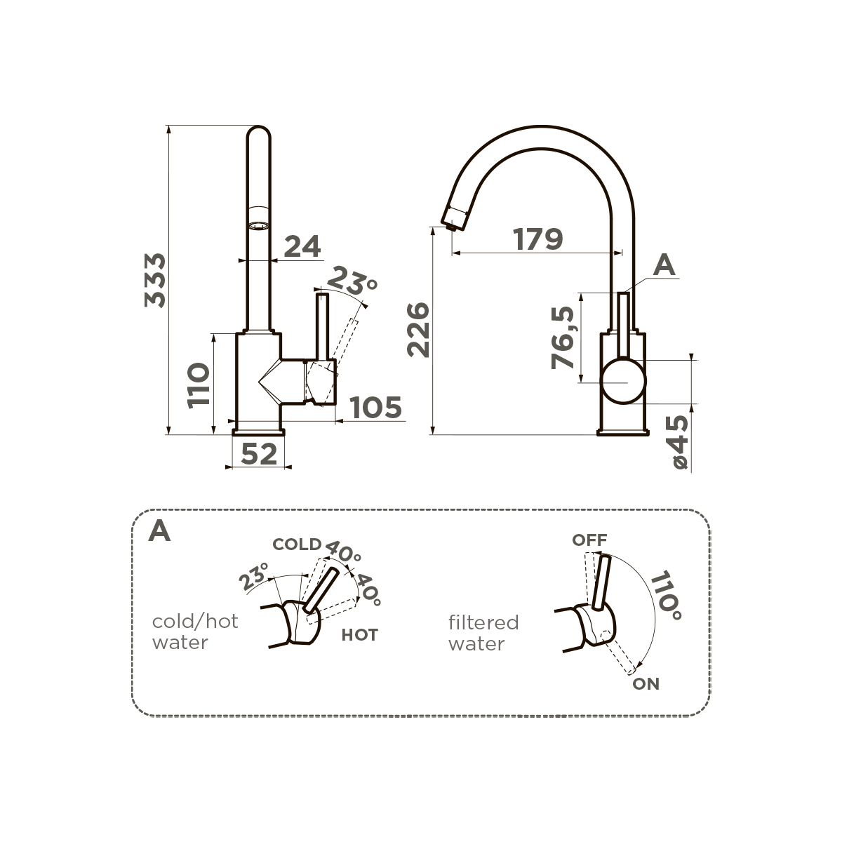 картинка Смеситель Omoikiri SHINAGAWA 2 PLUS-LG 