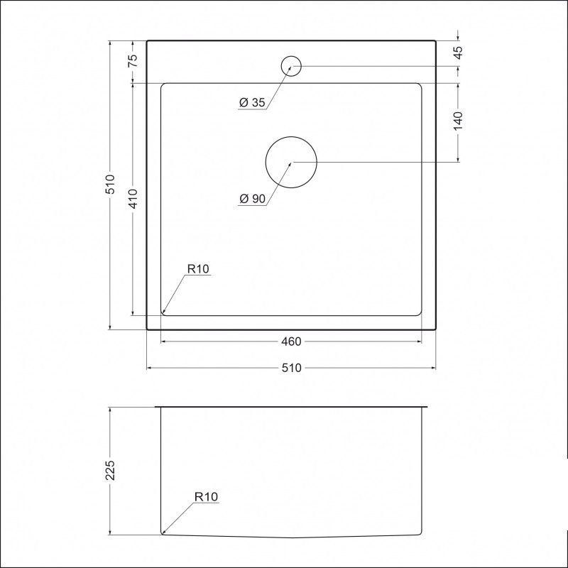 картинка Мойка для кухни Emar EMB-116 PVD Nano Satine  картинка Мойка для кухни Emar EMB-116 PVD Nano Satine