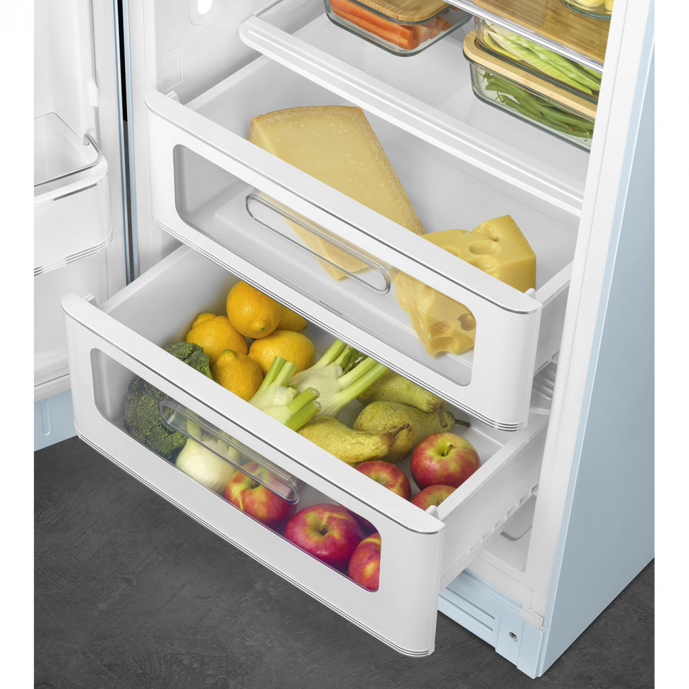 картинка Отдельностоящий холодильник Smeg FAB28LPB6 постельный голубой 