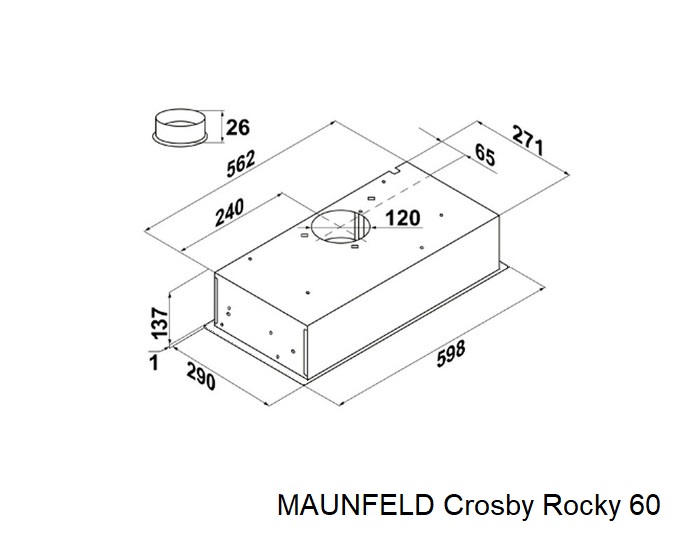 картинка Кухонная вытяжка Maunfeld CROSBY ROCKY 60 GLASS WHITE  картинка Кухонная вытяжка Maunfeld CROSBY ROCKY 60 GLASS WHITE