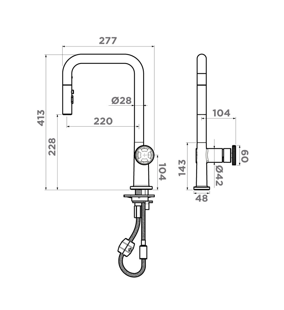 картинка Смеситель Omoikiri Arita-SB-GB 