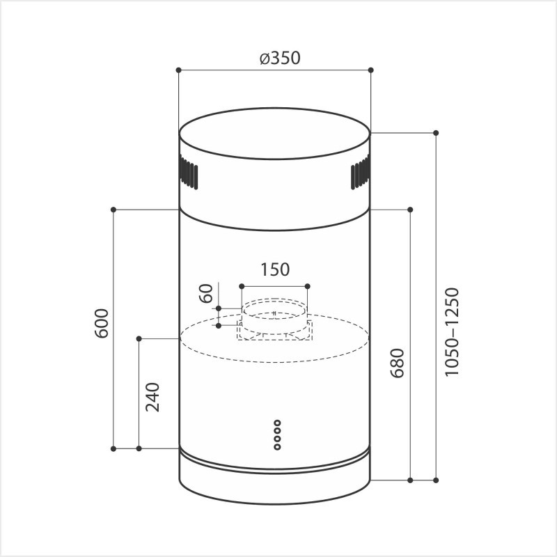 картинка Кухонная вытяжка Lex TUBO ISOLA 350 