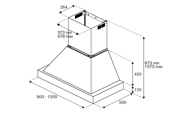 картинка Кухонная вытяжка Bertazzoni K120HERTX+KC48HERTAV слоновая кость 