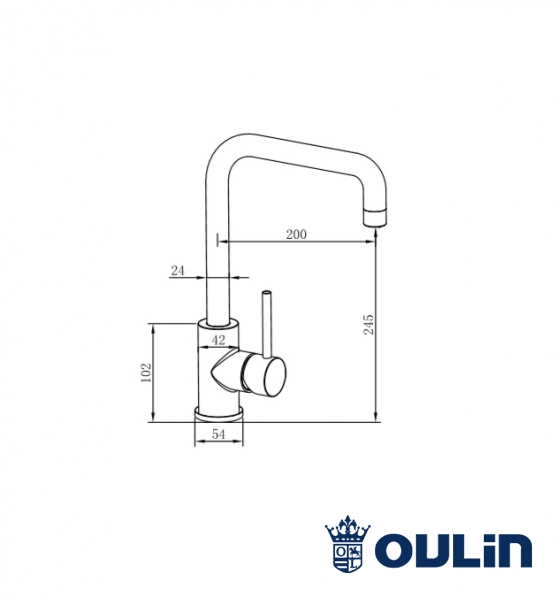 картинка Смеситель Oulin OL-8019 сатин  картинка Смеситель Oulin OL-8019 сатин