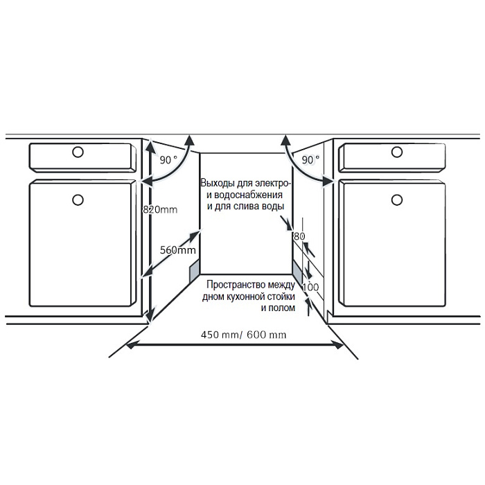 картинка Посудомоечная машина Evelux BD 6004 