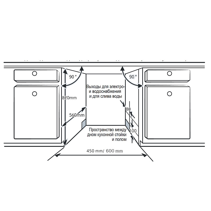 картинка Посудомоечная машина Evelux BD 4503 