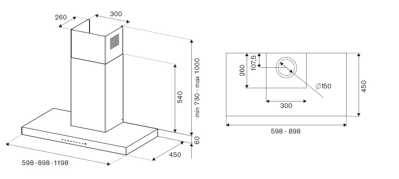 картинка Кухонная вытяжка Bertazzoni KT90P1AXT 